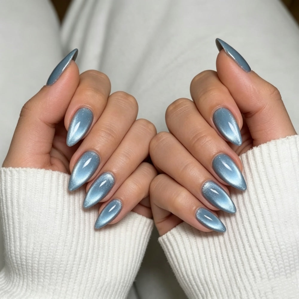 Stiletto Press-On Nail Set mit glänzendem Farbverlauf-Finish Brehn
