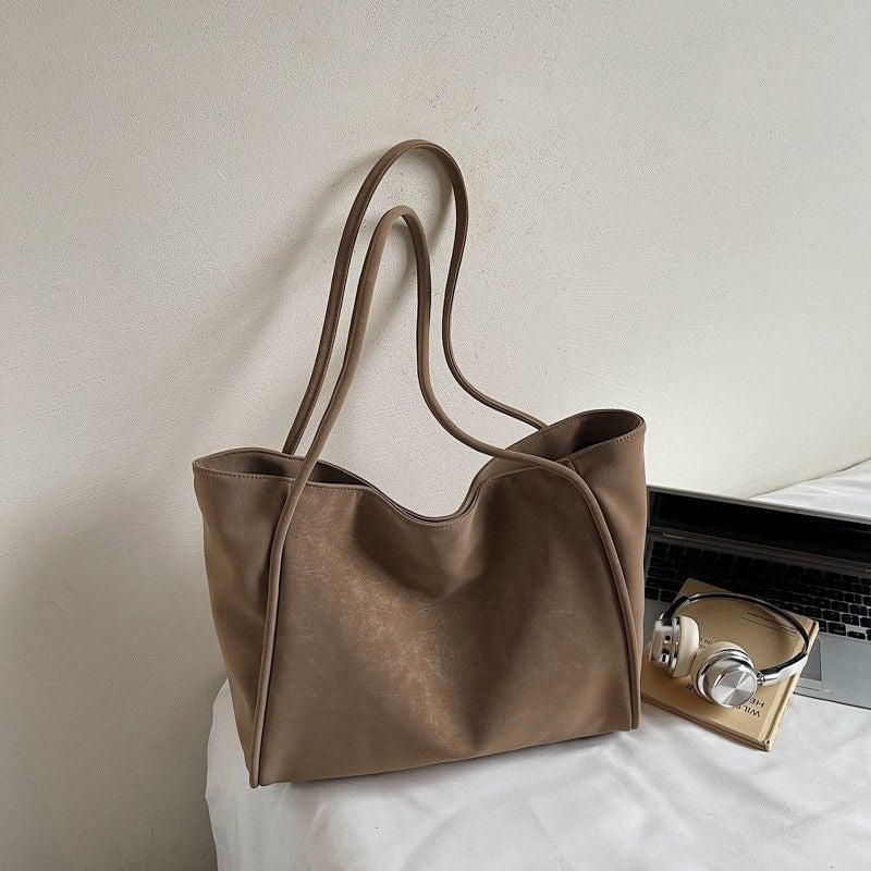 Chic Überdimensionale Leder Tote Tasche Brehn