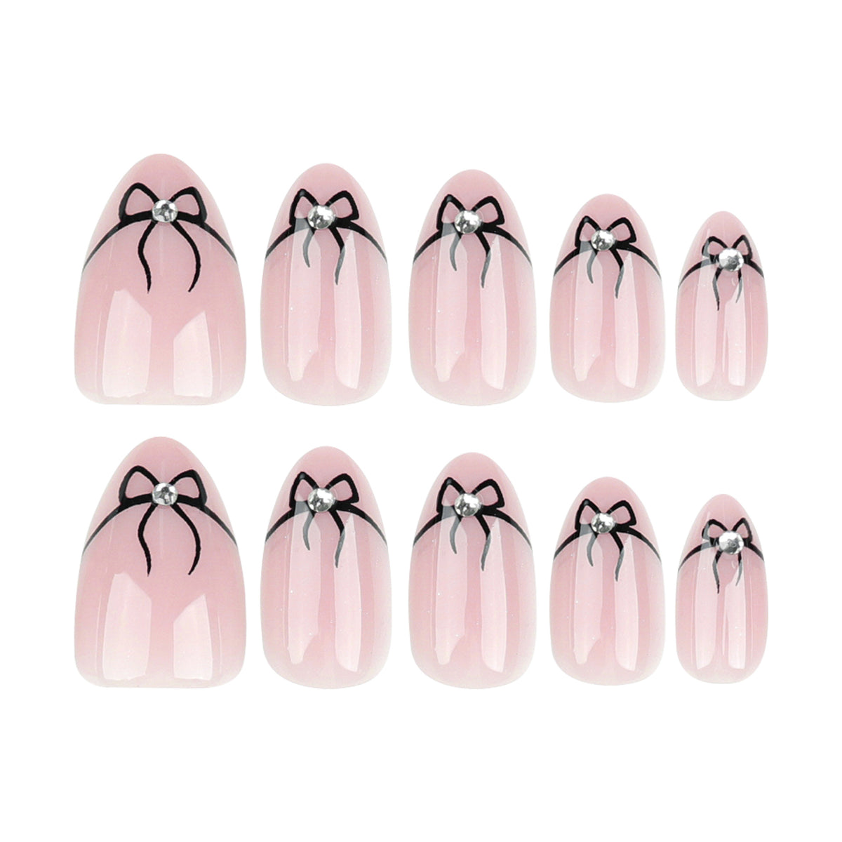 Kunstvolle Nagelkunst mit eleganten Schleifenmotiven Brehn