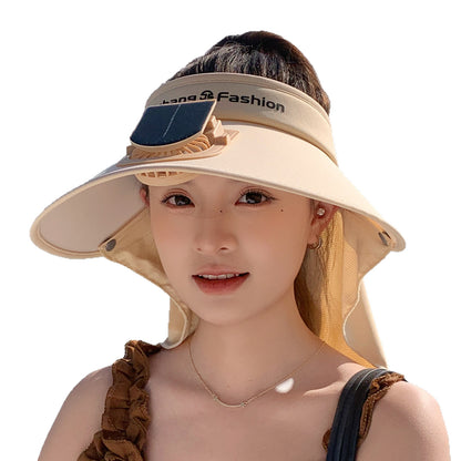 Visier mit abnehmbarem Solarclip-Ventilator und UV-Schutz-Nackenband Brehn