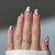 Künstlerisches Press-On-Nagelset mit Blumen- und Geisterdesign Brehn