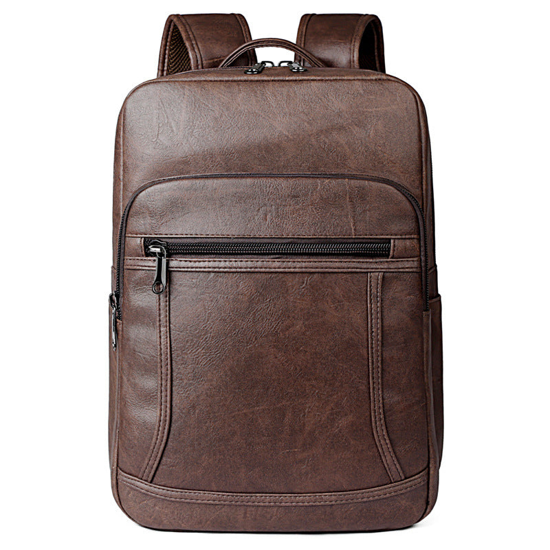 Eleganter professioneller Leder-Laptop-Rucksack Brehn