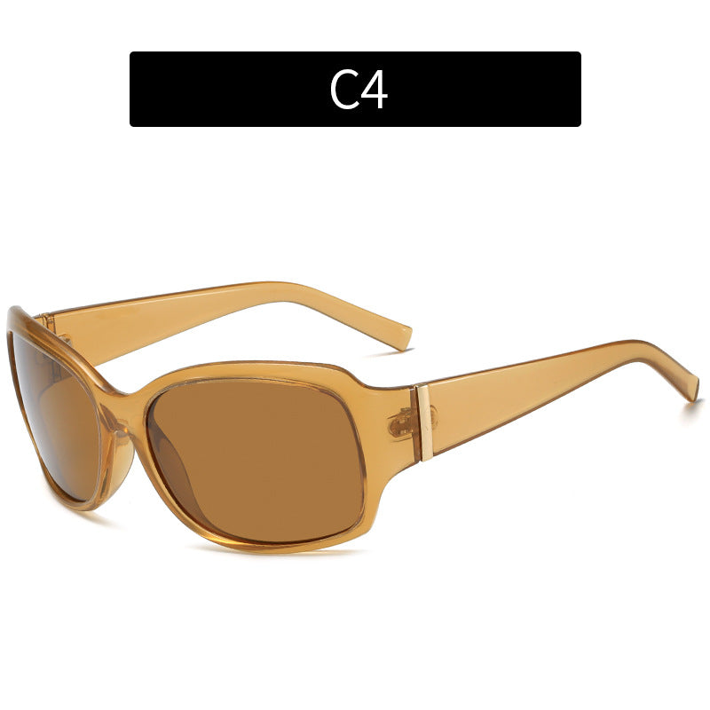 Oversized Gradient Lens Sonnenbrille Modernes Aussehen