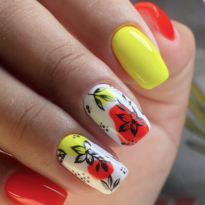 Künstlerisches florales Acryl-Nagelkunst-Set Brehn