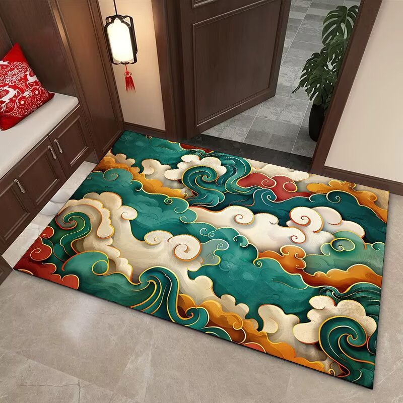 Elegante Wolkenmotiv Bereichsmatte Brehn