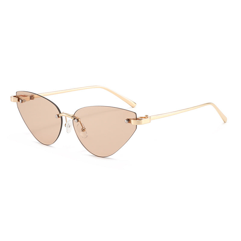 Damen elegante Cat-Eye Sonnenbrille mit ultraleichtem Metallrahmen Brehn