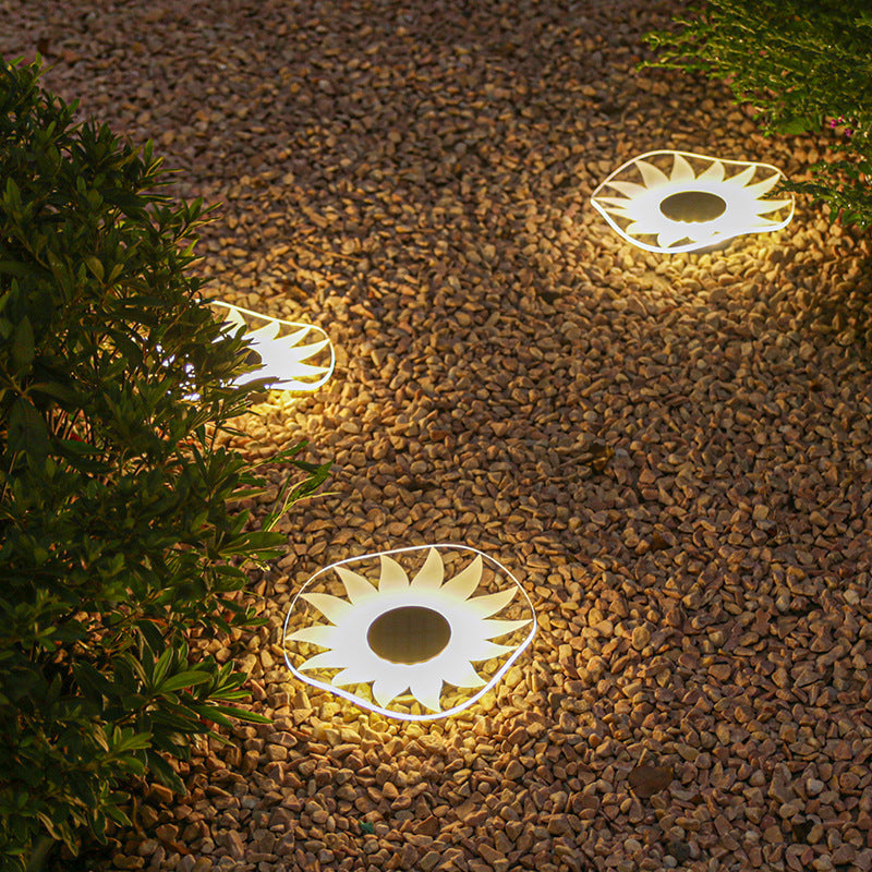 Dekorative Solar-Acryl-Blüten-Gartenstecker LED-Wegeleuchte Brehn