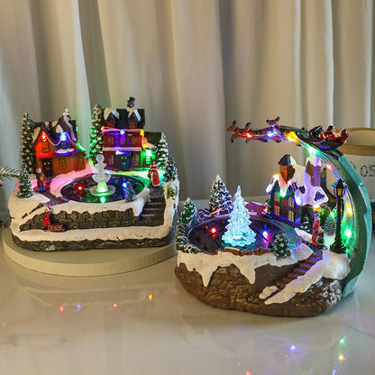 LED-beleuchtete Winterlandschaft Schneekugel Brehn