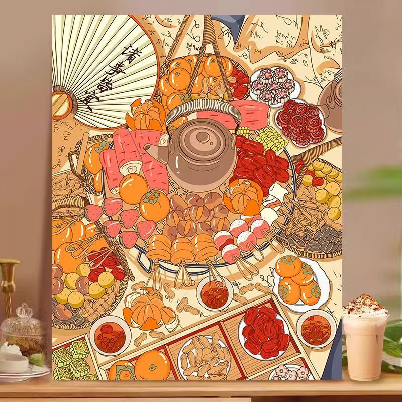 Dessert-inspiriertes dekoratives Leinwandkunstwerk Brehn