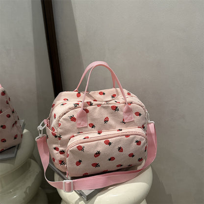 Stylische Erdbeer-Print-Handtasche