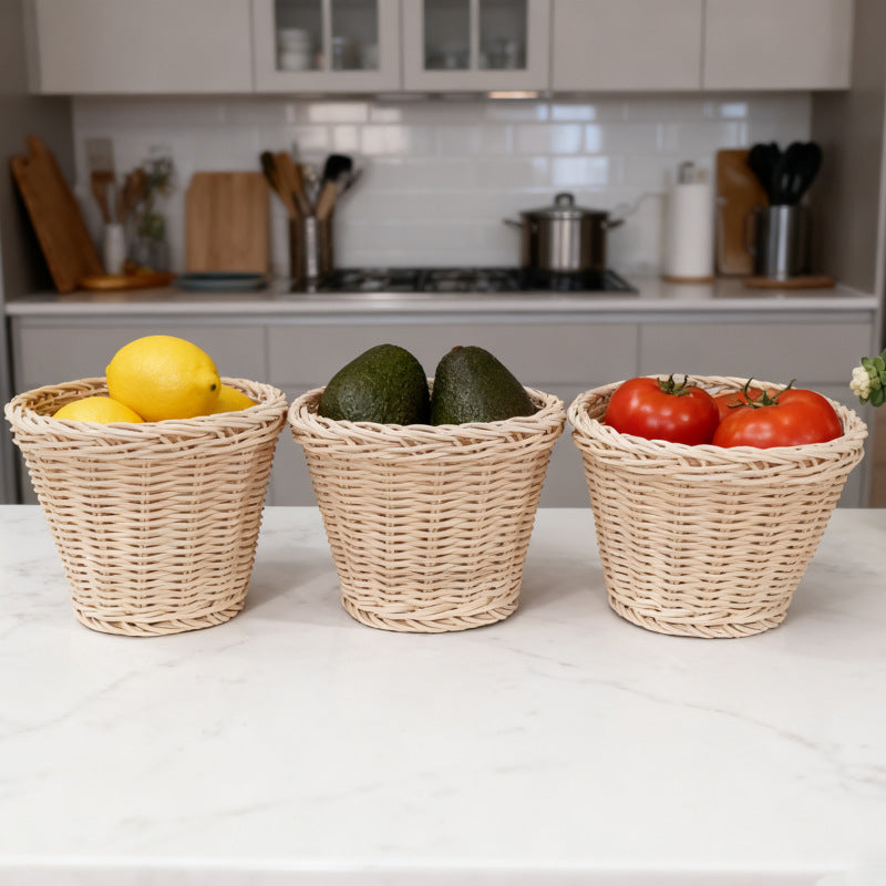 Dekorative natürliche geflochtene Obstlagerkörbe Brehn