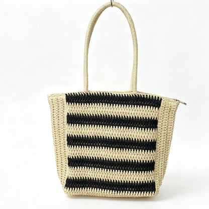 Designer Basttasche mit Grafischem Streifenmuster Brehn