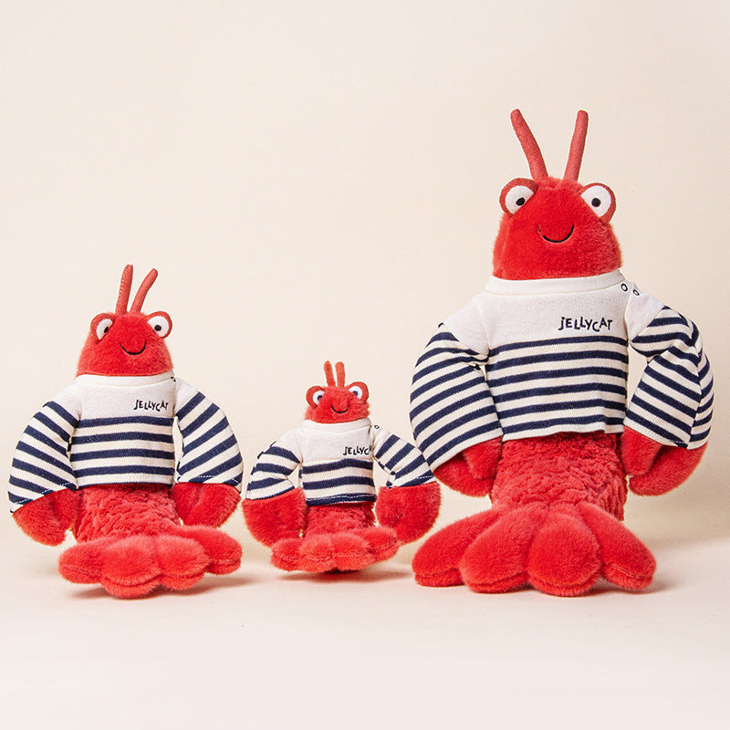 Plüschkrabben-Handpuppe mit weichem Kunstfell, flexiblen Klauenlappen und gestickten Augen Brehn