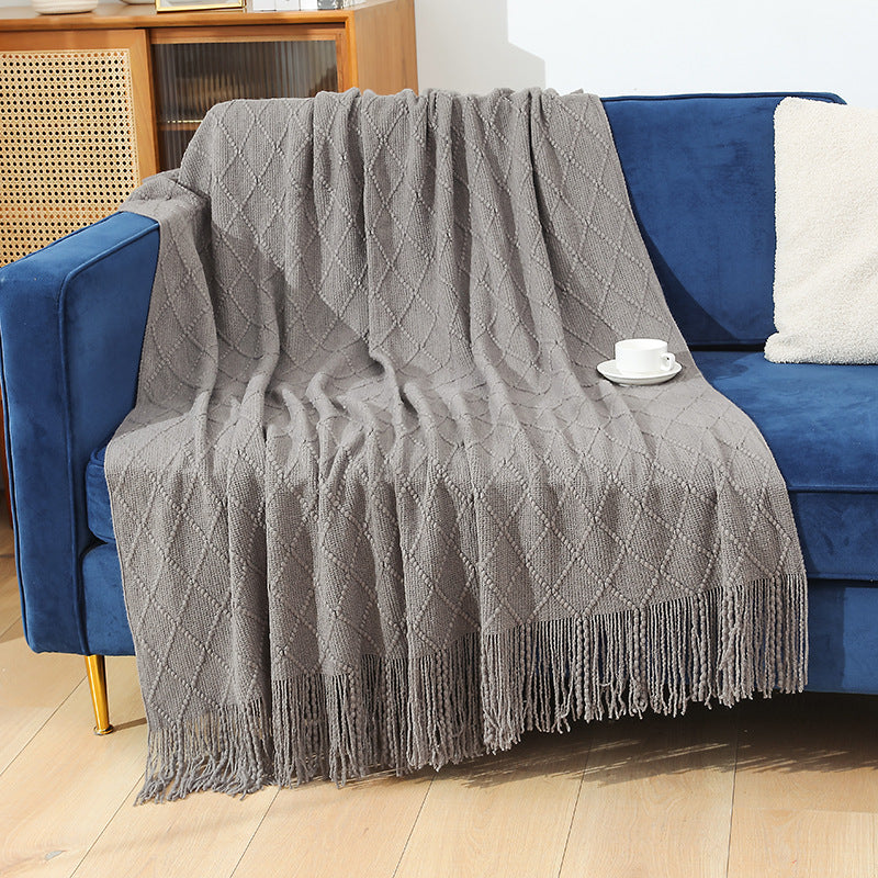 Damen Hochwertige und stilvolle Kuscheldecke mit modernem Strukturmuster Brehn
