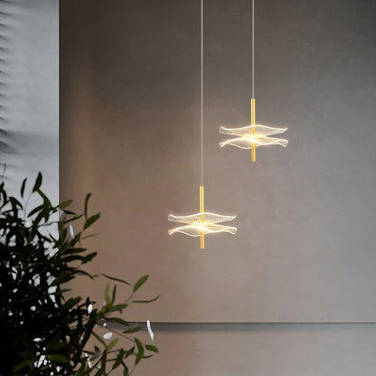 Elegante Wellen Pendelleuchte