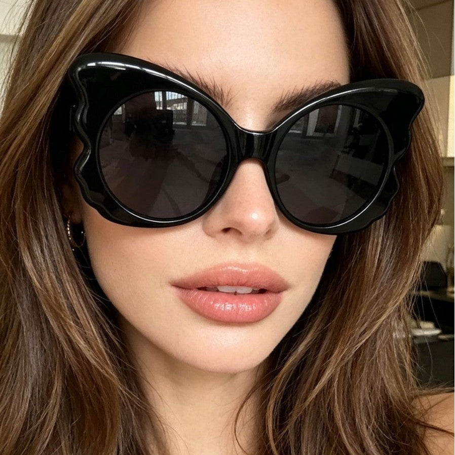 Damen Cat-Eye Sonnenbrille mit einzigartiger Rahmenführung und UV-Schutz Brehn