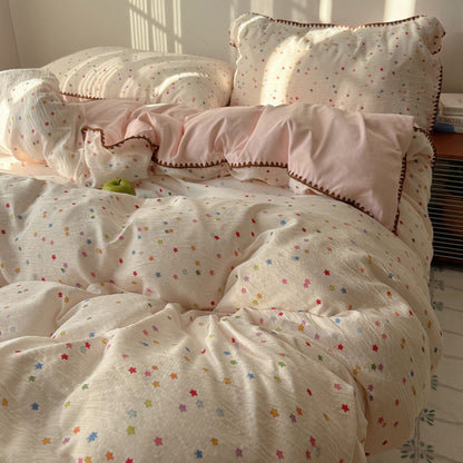 Sternenmuster Steppbett-Wäsche Set