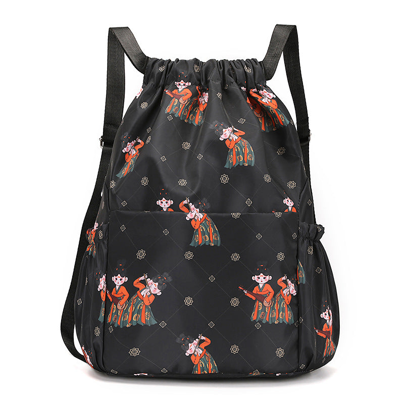 Fun Cartoon Print Drawstring Rucksack Brehn