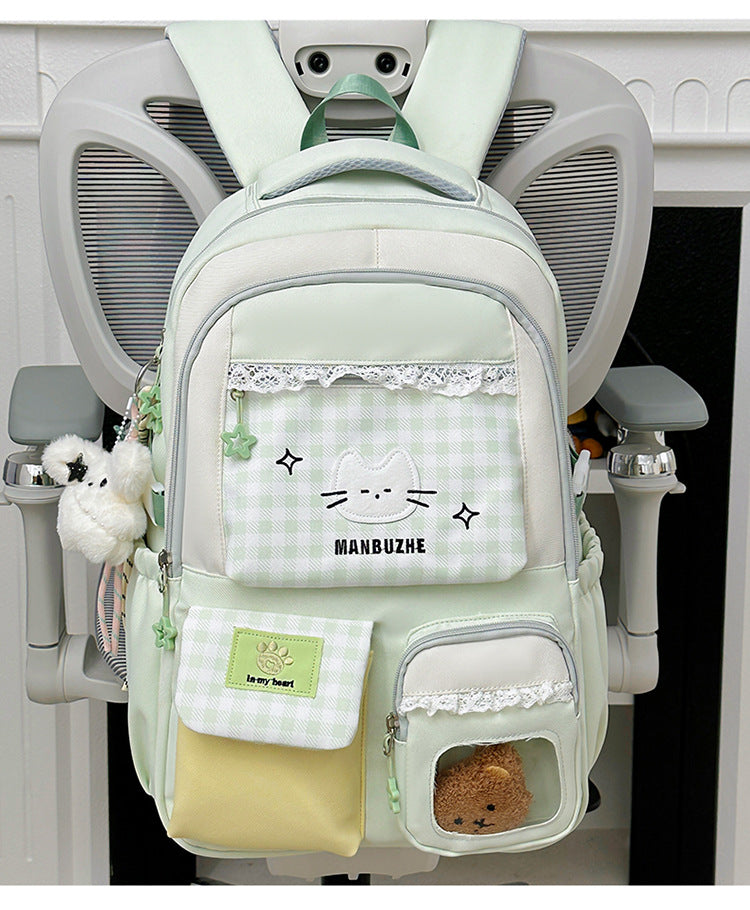 Niedlicher Charakterdesign Multi-Taschen Schulrucksack