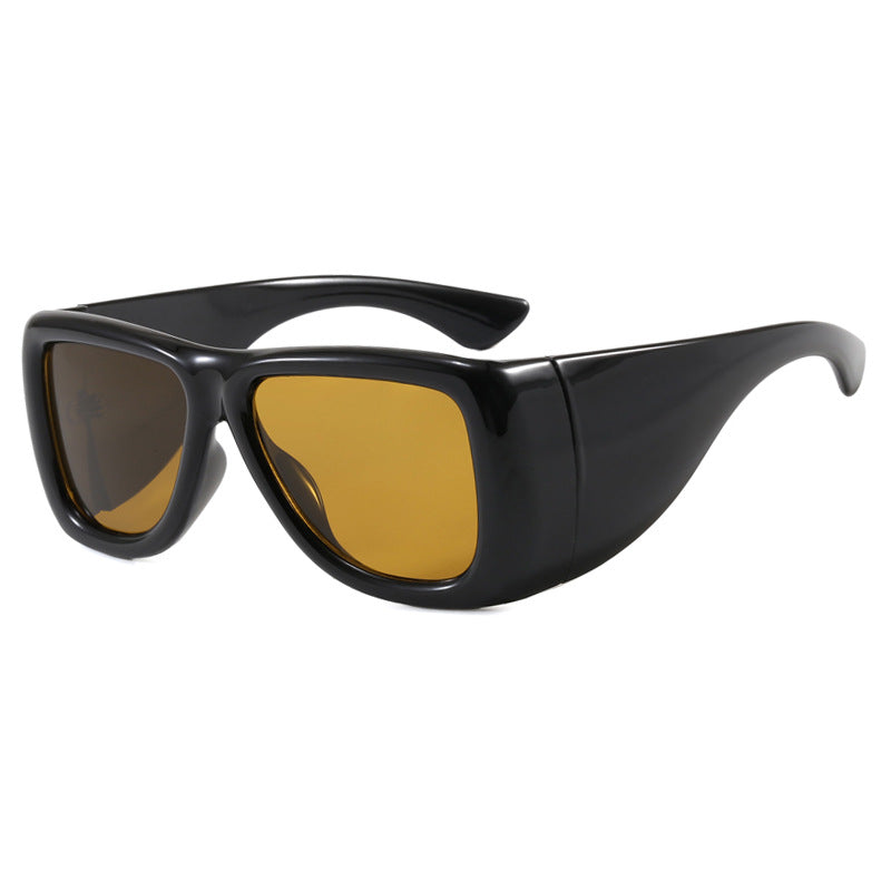 Damen trendige oversized Sonnenbrille mit markantem Schildpatt-Design Brehn