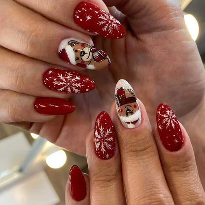 Festliches Weihnachts-Motiv-Nagelkunst-Set