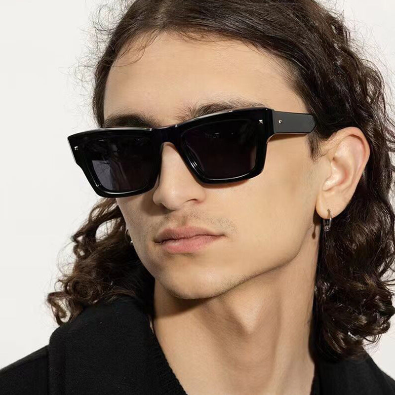 Damen trendige Sonnenbrille mit quadratischem Rahmen und UV-Schutz Brehn