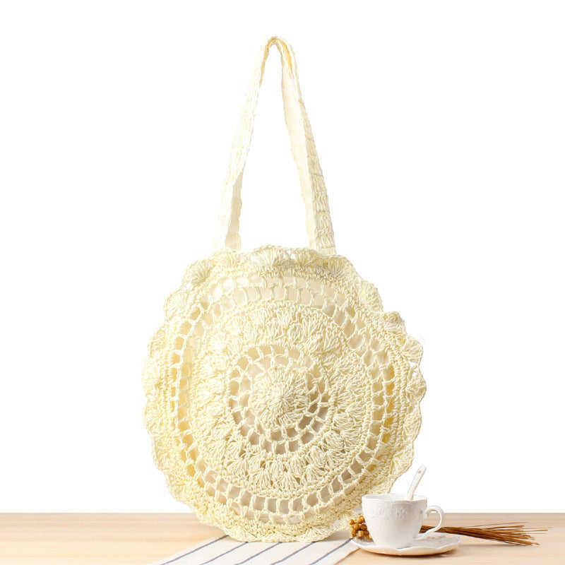 Handgeknüpfte Strandtasche mit Kunstvollem Runddesign Brehn