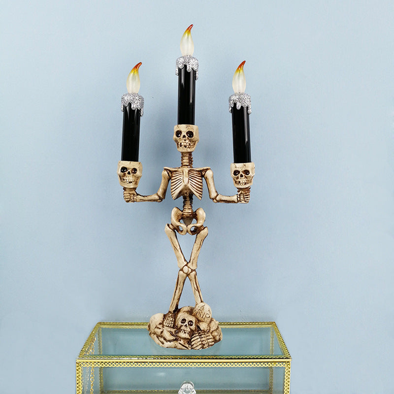 Skeleton Kerzenhalter Kandelaber Brehn