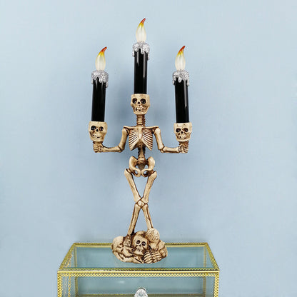 Skeleton Kerzenhalter Kandelaber Brehn