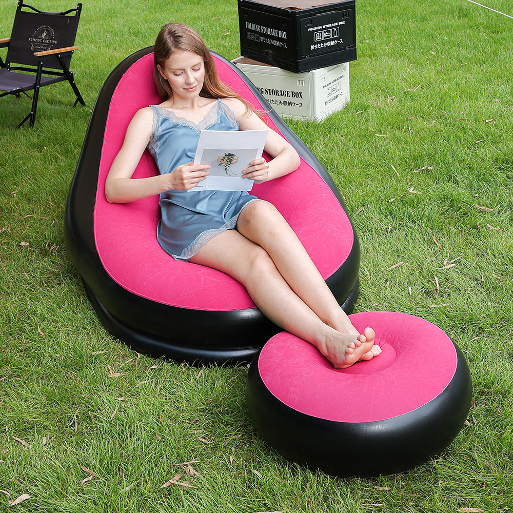 Damen Aufblasbare Relaxliege mit ergonomischem Fußhocker Brehn