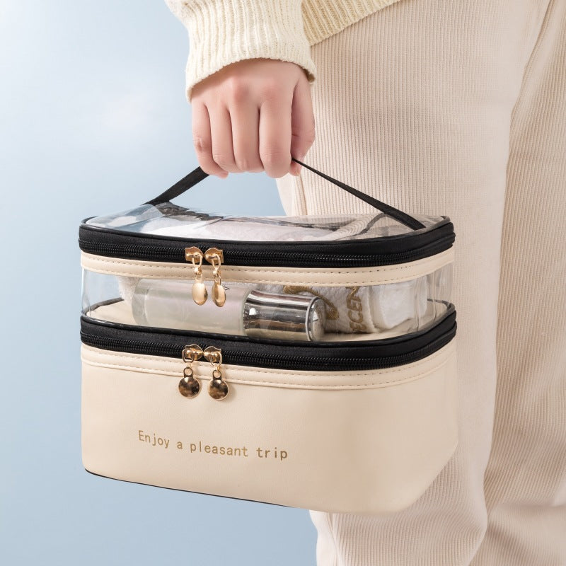 Transparente Dual-Layer Kosmetik Organizer Brehn