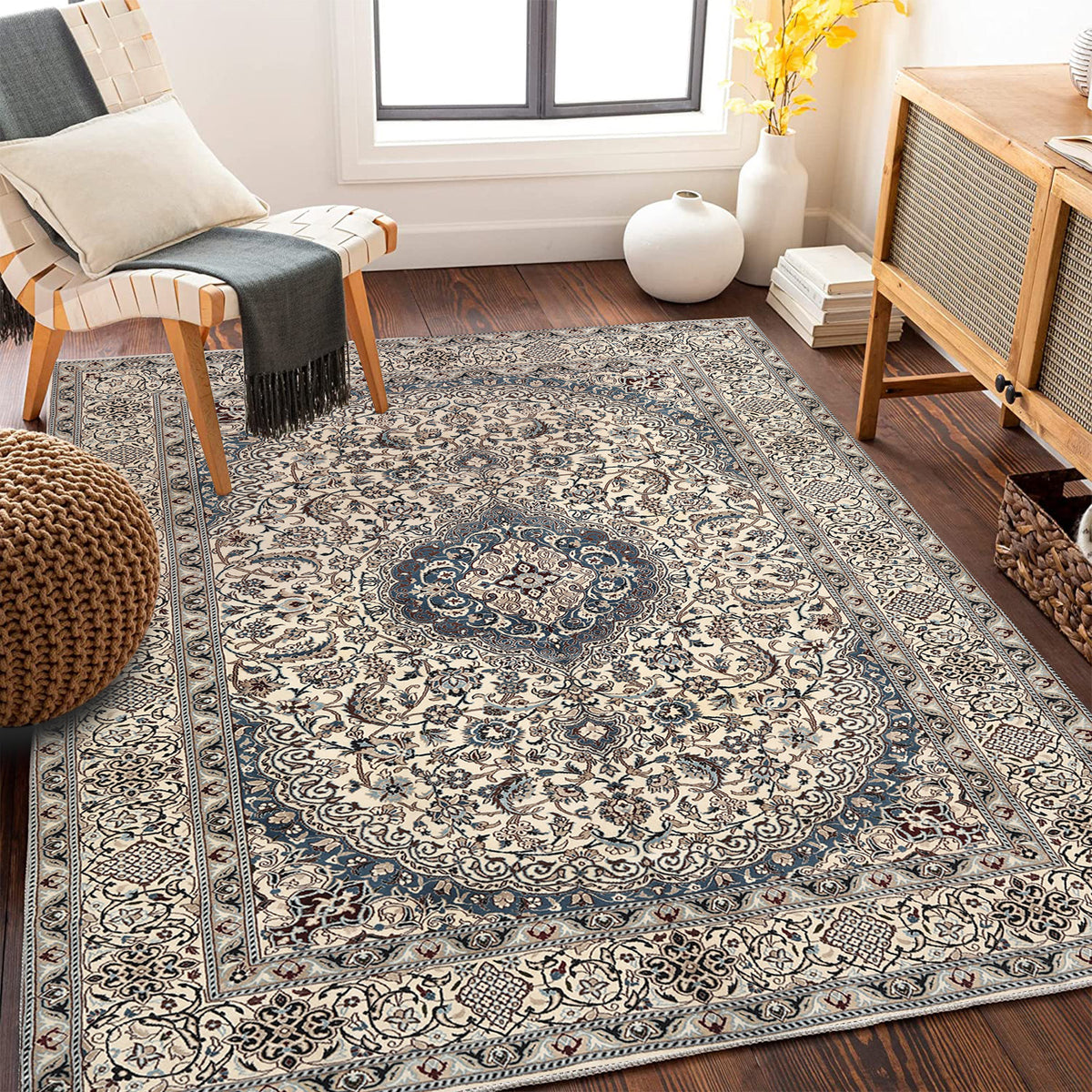 Vintage-inspirierter floraler Teppich