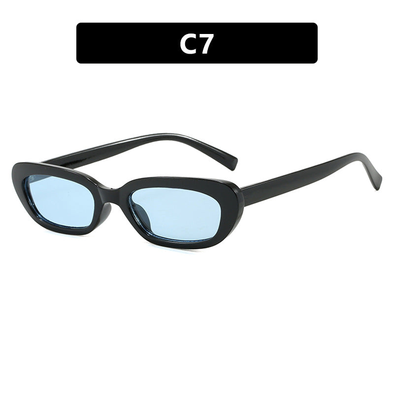 Damen modische Katzenaugen-Sonnenbrille mit transparentem Kunststoffrahmen und UV-Schutz Brehn