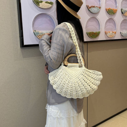 Handgeknüpfte Schultertasche Aus Baumwolle Brehn