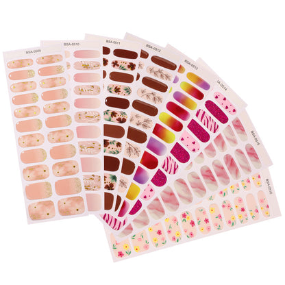 Künstlerische florale Nail Wraps