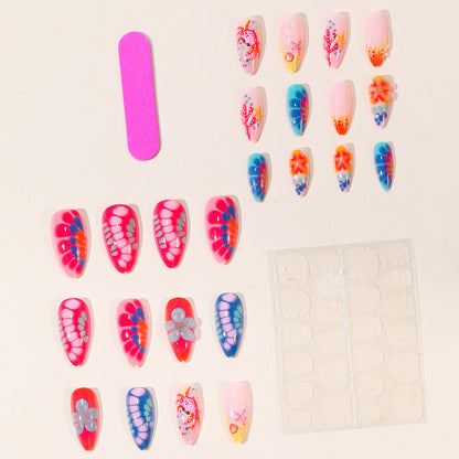 Bunte Künstlerische 3D Nagelkunst Verlängerungen Brehn