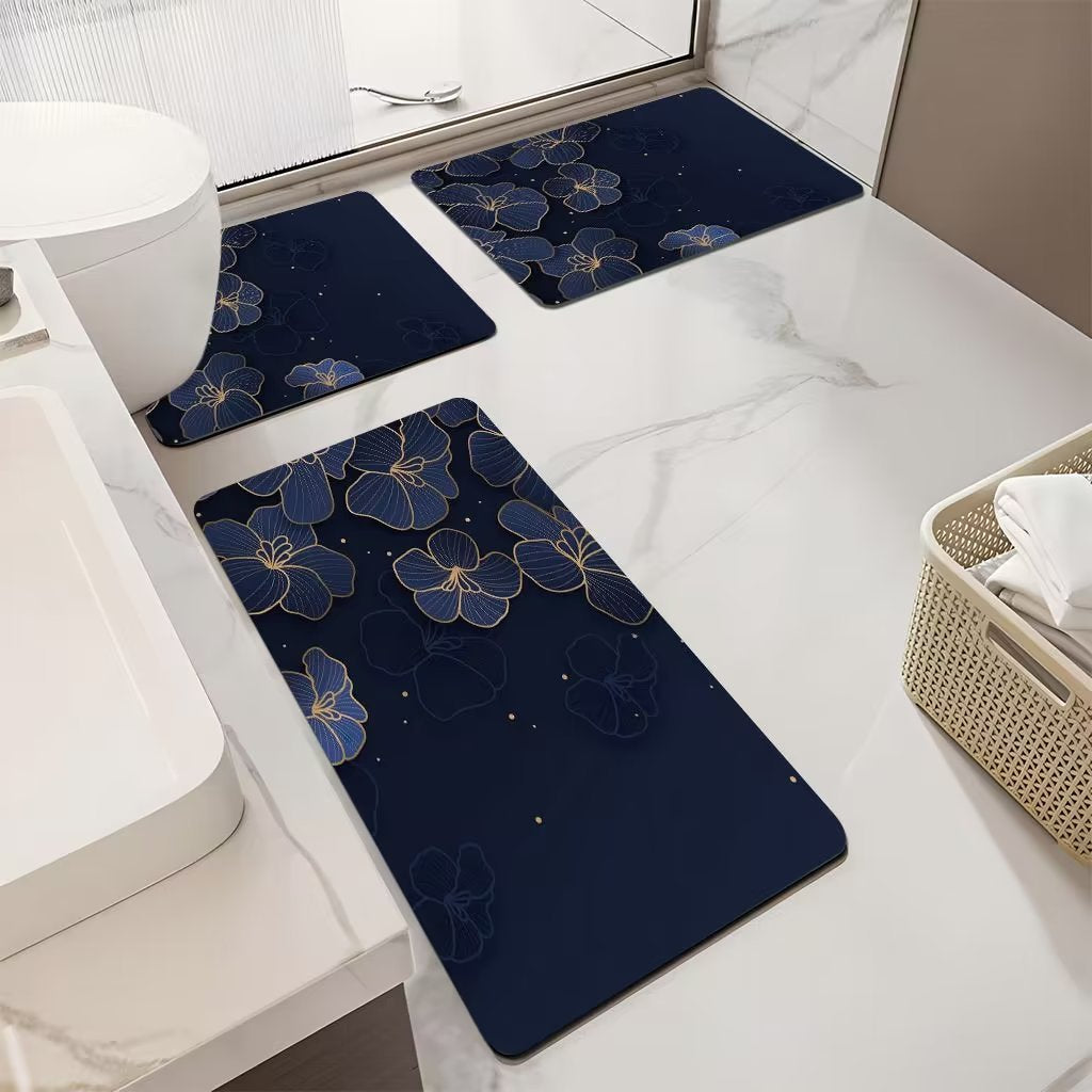 Luxuriöses Marmor-Design Badematten-Set Brehn