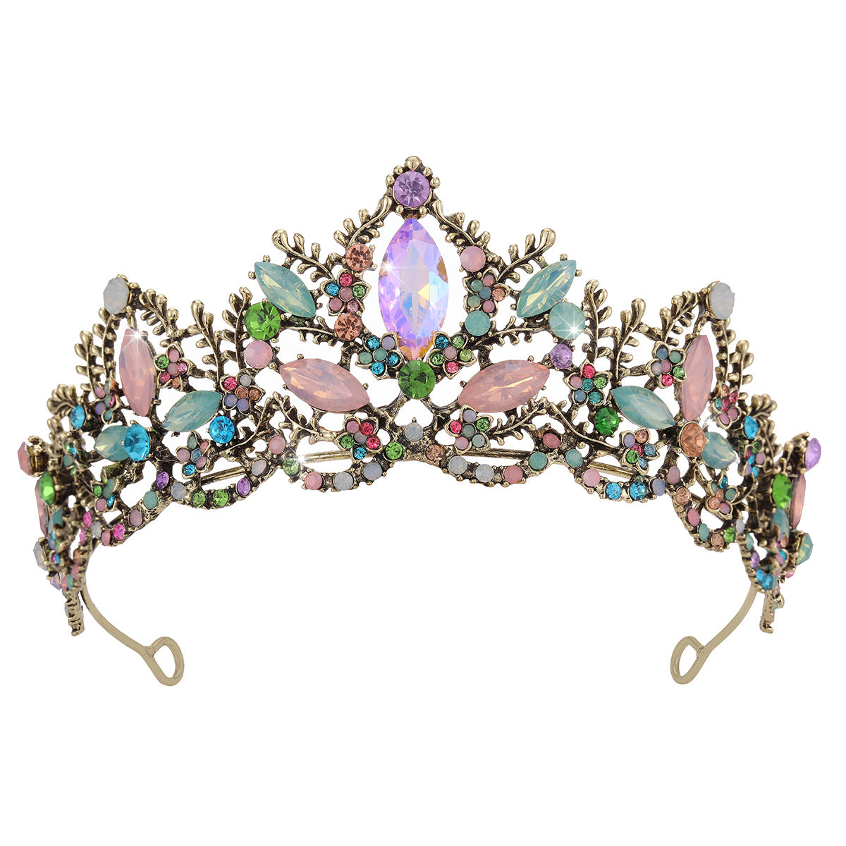 Damen Glamouröse Tiara mit funkelnden Kristallverzierungen Brehn