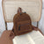 Strukturierter Fleece Mini Rucksack