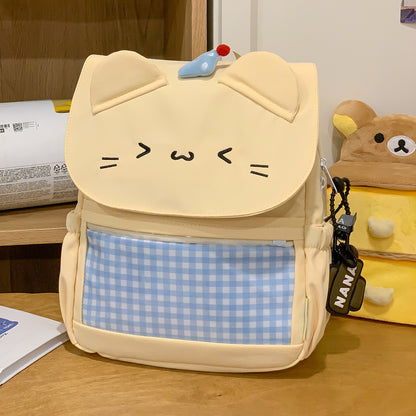 Kinder Charmante Katzen Gesicht Mini Schul Rucksack