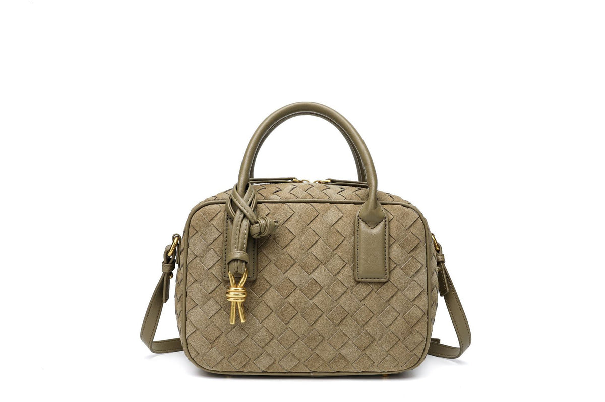 Texturierte Leder Boutique-Handtasche Brehn