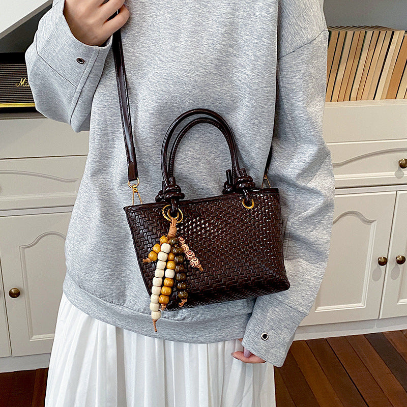 Gewebte Leder Mini-Handtasche