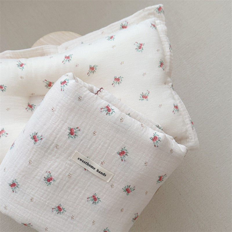 Unisex kuschelige Musselin-Decke mit elegantem floralen Muster Brehn
