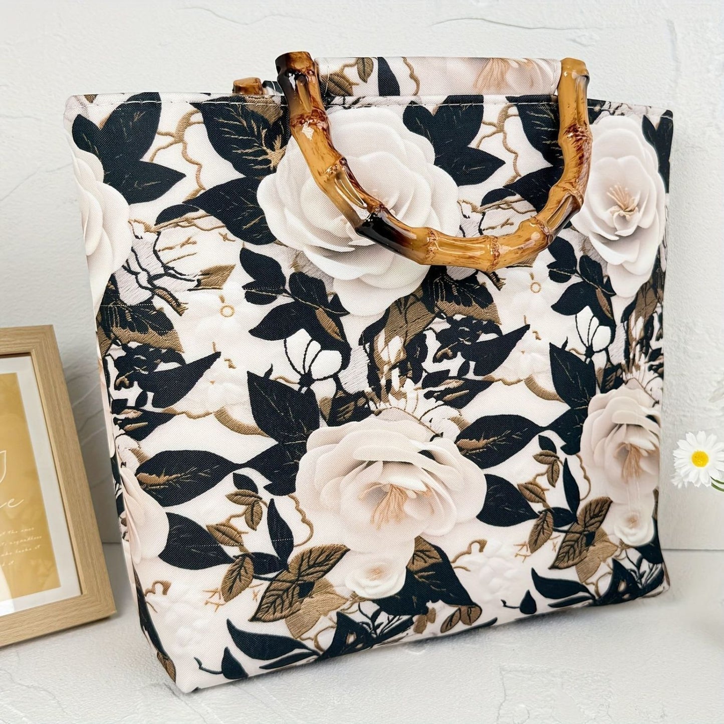 Strandtasche mit Bambusgriffen Brehn