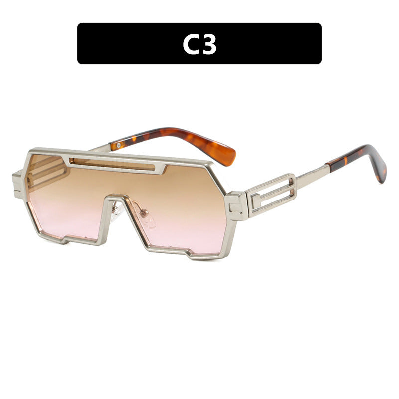 Damen futuristische Sonnenbrille im markanten Sechseckdesign Brehn