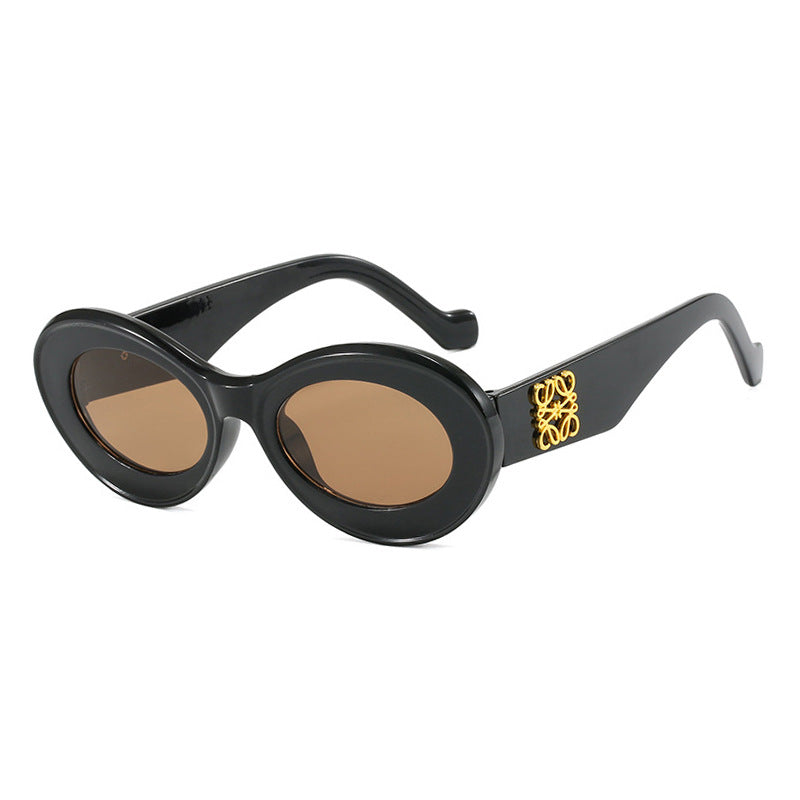Damen elegante geschwungene Sonnenbrille Brehn