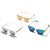 Damen modische Sonnenbrille mit buntem, verspiegeltem Gläsern und elegantem Rahmen Brehn