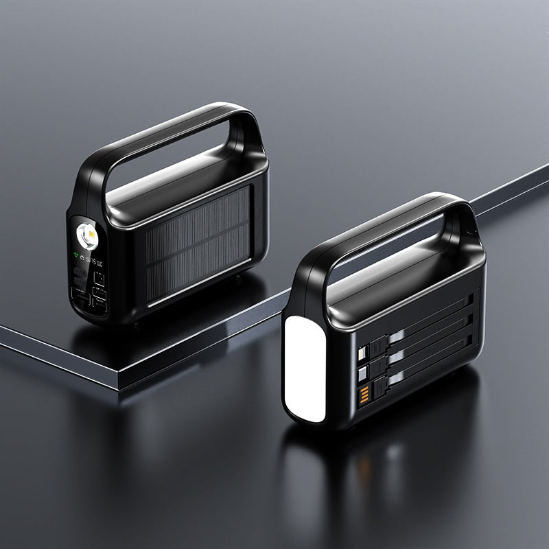 Tragbare Solar-Powerbank mit integrierter LED-Anzeige und ergonomischem Tragegriff Brehn