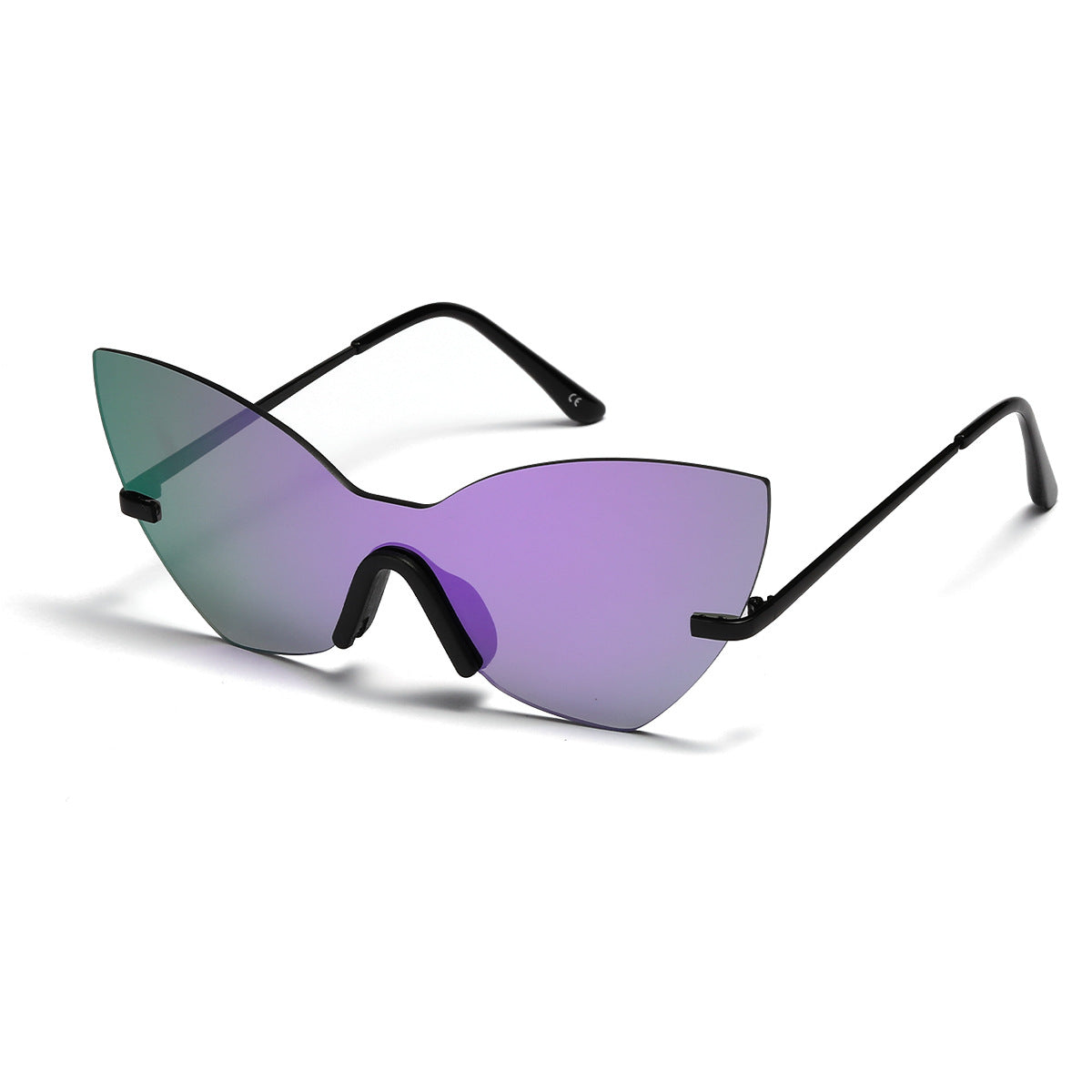 Damen extravagante Cat-Eye Sonnenbrille mit hochwertigem Metallrahmen Brehn