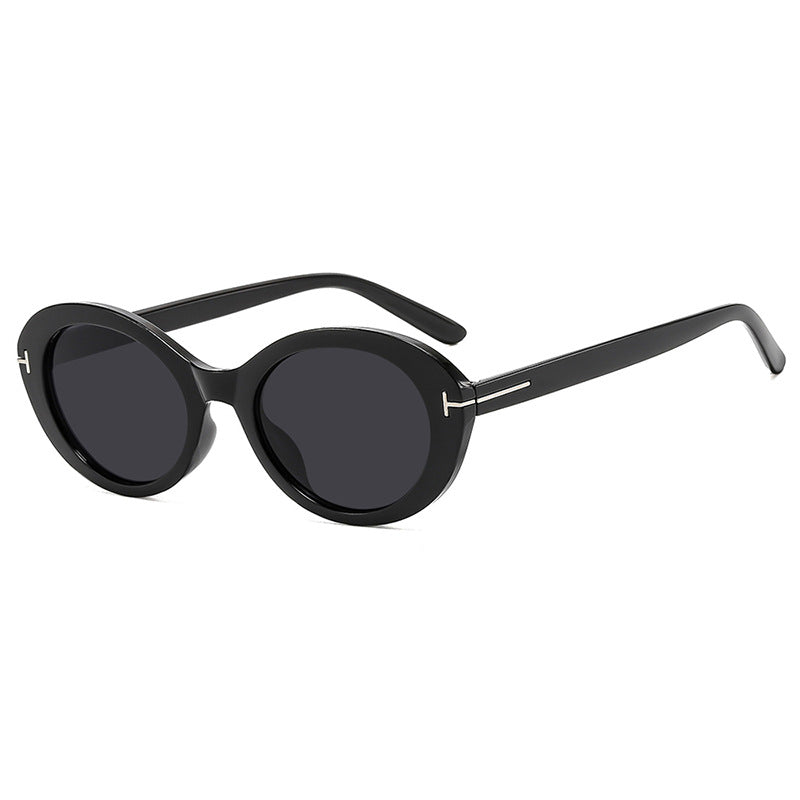 Damen modische Sonnenbrille mit innovativem ovalen Rahmen und UV-Schutz Brehn